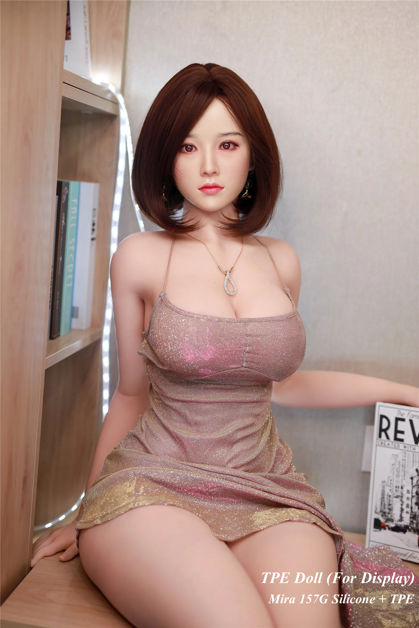 JYDOLL Hybrid Doll Life-like Fashion Display Mannequins for Display [ Silicone Head + TPE Body 157G Mira ]