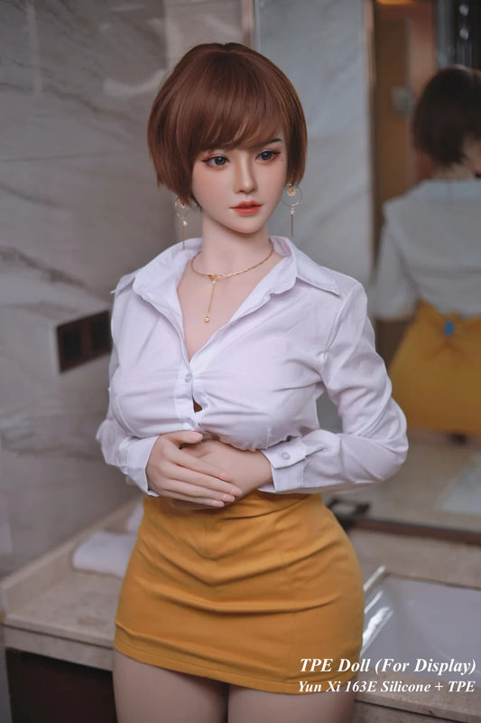 JYDOLL Hybrid Doll Life-like Fashion Display Mannequins for Display [ Silicone Head + TPE Body 163E Yun Xi ]