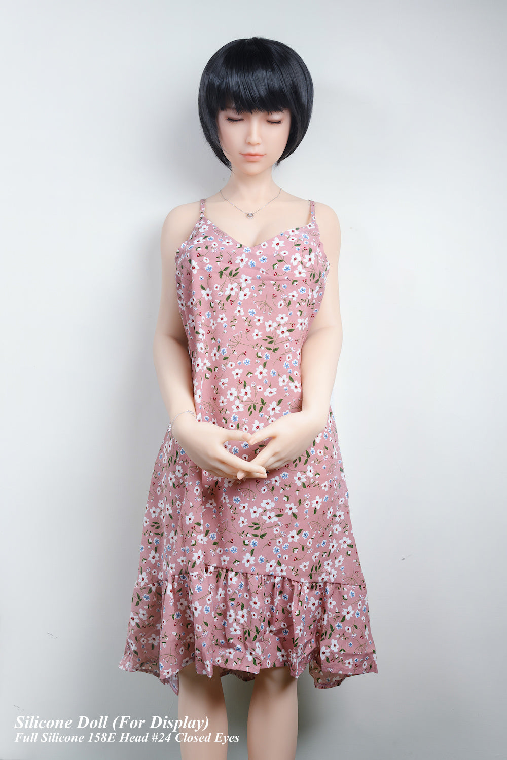 Sanhui Doll Full Silicone Doll Life-like Fashion Display Mannequins For Display [ 158E Head #24 Closed Eyes ]