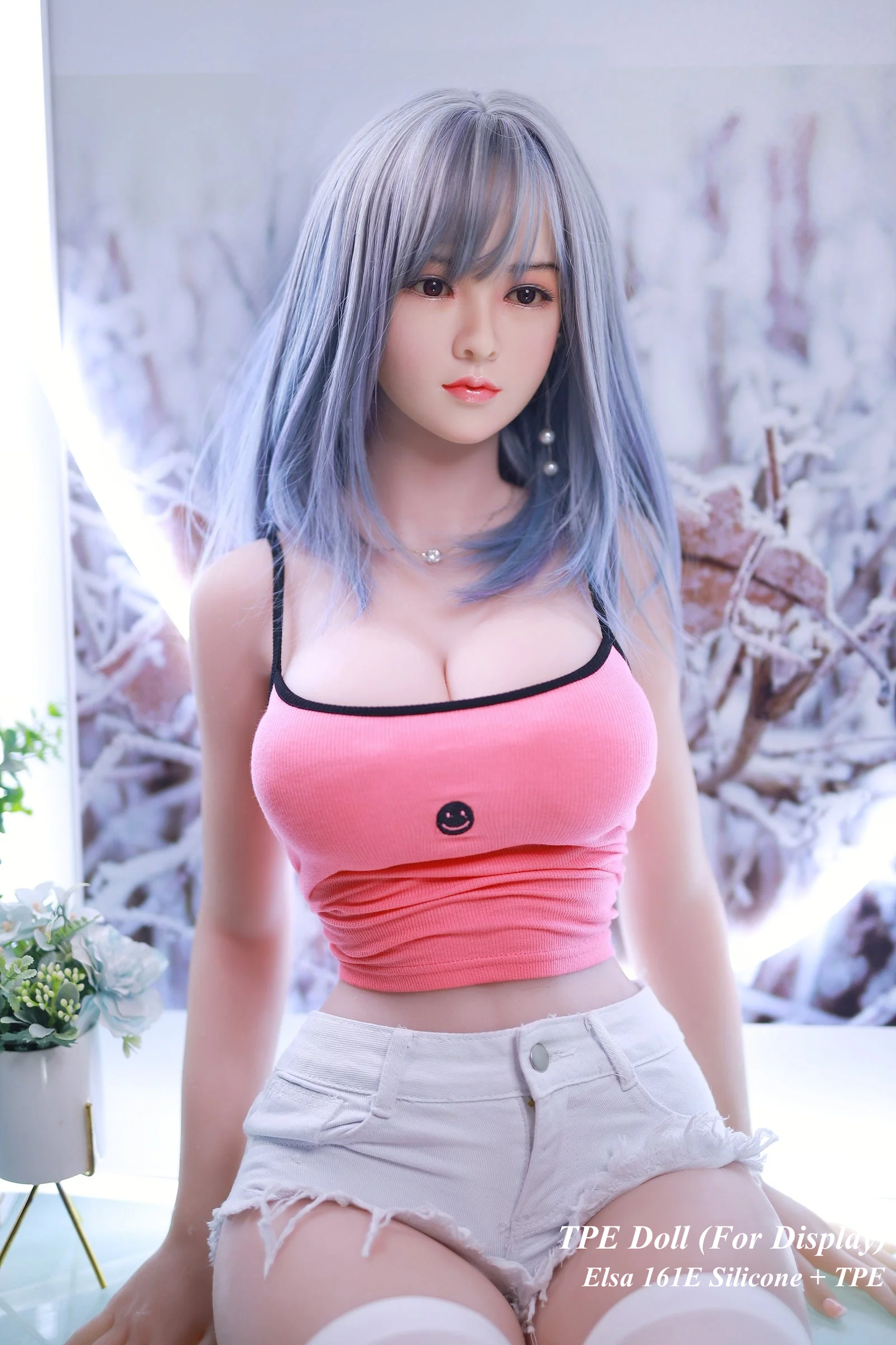 JYDOLL Hybrid Doll Life-like Fashion Display Mannequins for Display [ Silicone Head + TPE Body 161E Elsa ]