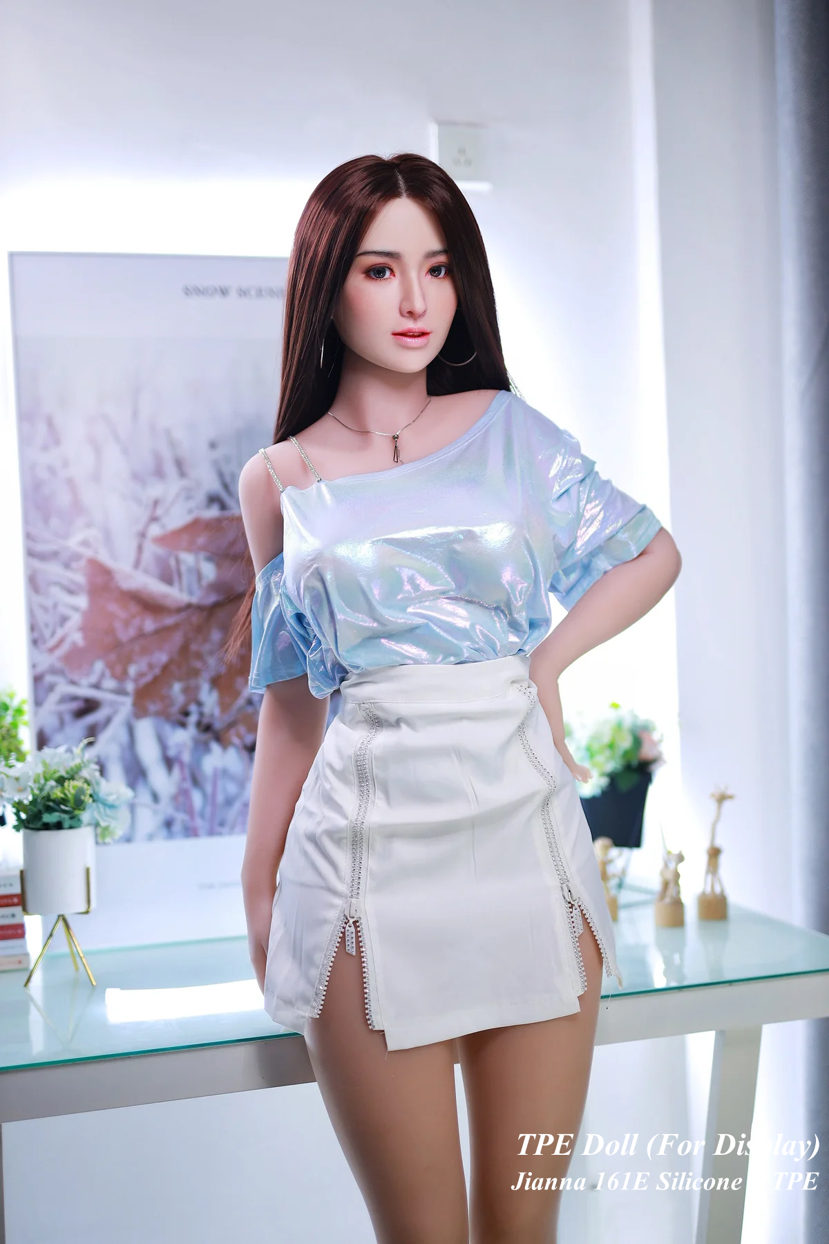 JYDOLL Hybrid Doll Life-like Fashion Display Mannequins for Display [ Silicone Head + TPE Body 161E Jianna ]