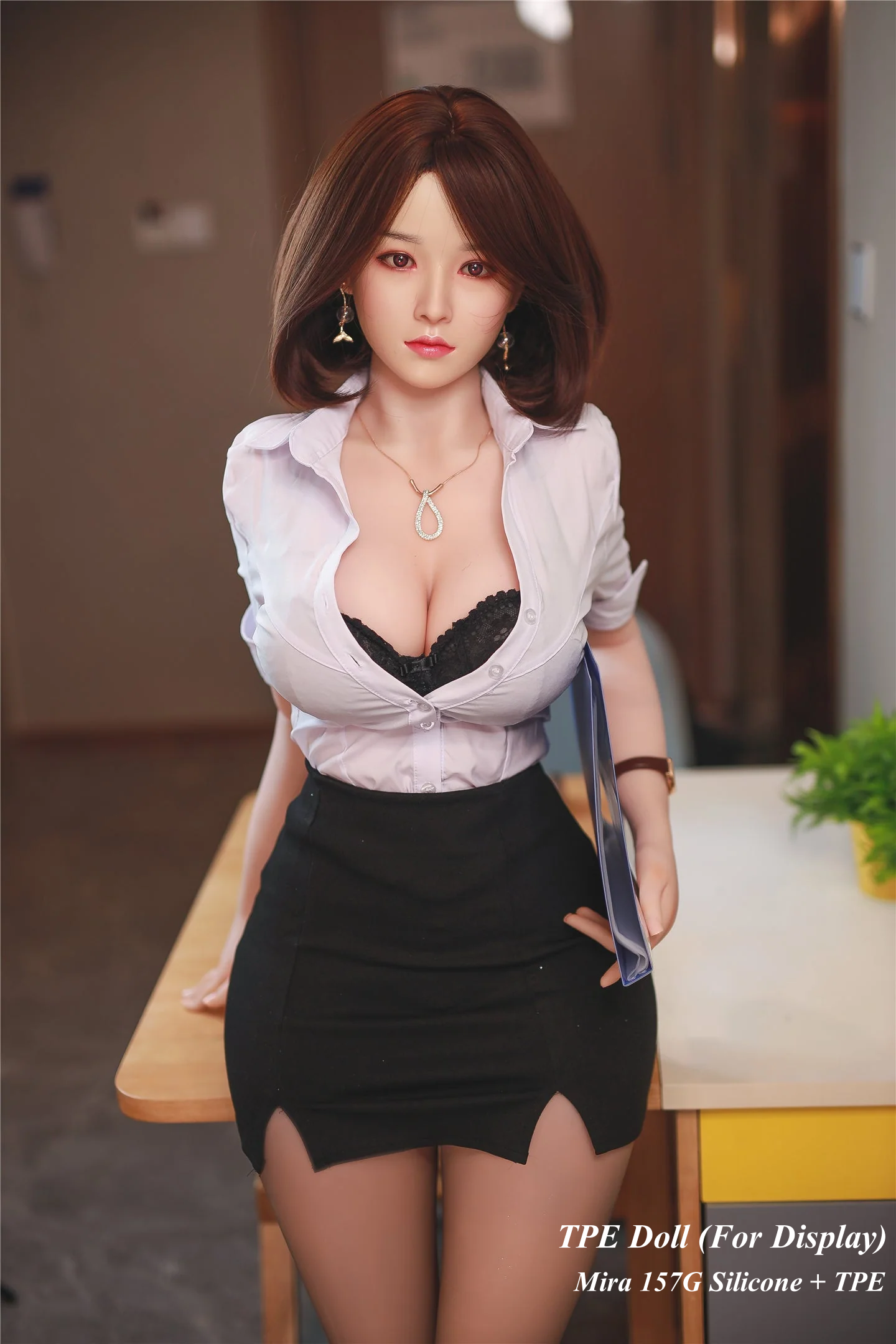 JYDOLL Hybrid Doll Life-like Fashion Display Mannequins for Display [ Silicone Head + TPE Body 157G Mira ]