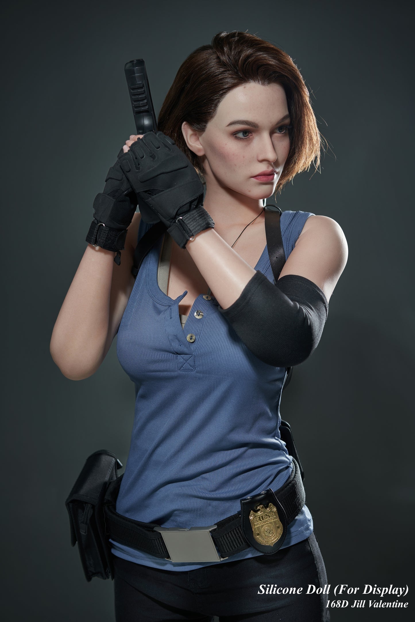 Game Lady Full Silicone Doll Gaming Character Fashion Display Mannequins For Display [RESIDENT EVIL - 168D Jill Valentine]